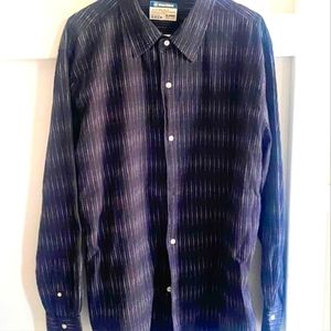 MK Machine Men's Button Down Shirt Cotton XL  Dark grey